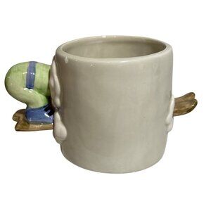 Fitz & Floyd Skier Mug 3D Ski Lympics 1978 Ski Crash Olympic Skiing Snow